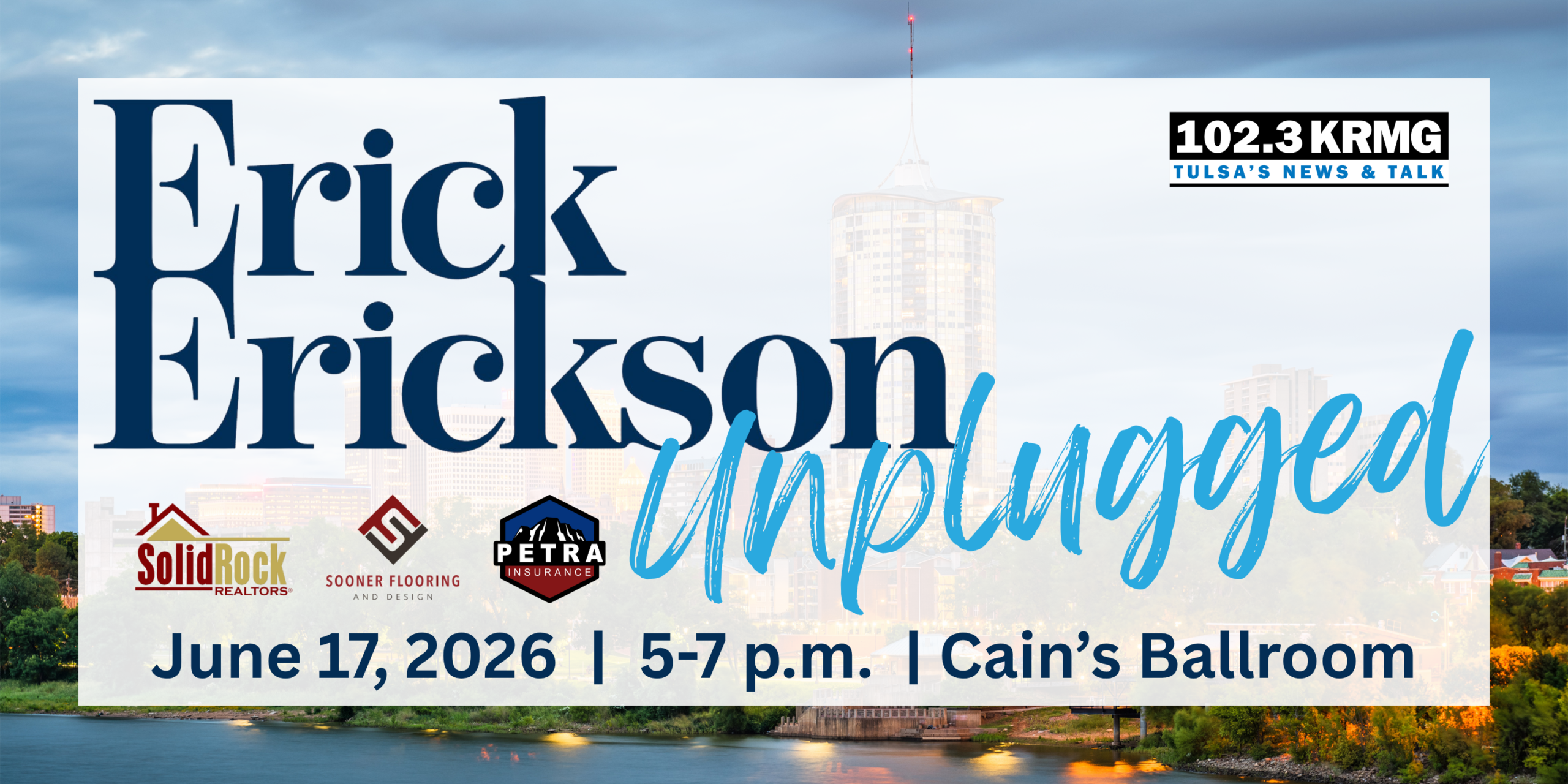 Erick Erickson Unplugged in Tulsa - June 17, 2026 - 102.3 KRMG